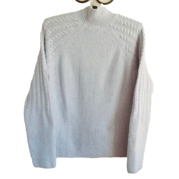 NEW 89th & Madison Lilac Cable Knit Mock Neck Sweater Small - Picture 6 of 8
